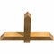 Ekena Millwork Eugene Rough Sawn Timber Gable Bracket, Western Red Cedar, 36"W x 23"H x 4"D x 4"F, 15/12 Pitch GBW036X23X0404EUG00RWR - alternate 2